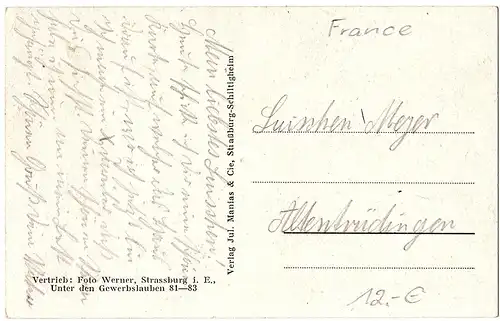 	alte Ansichtskarte Lourdes gel. um 1930