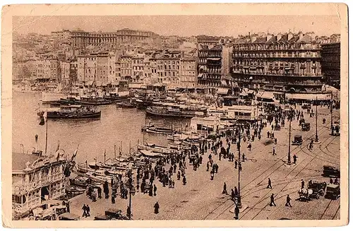 	alte Ansichtskarte Marseille  gel. 1930