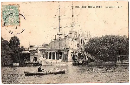 alte Ansichtskarte Enghien les Bains gel. um 1920