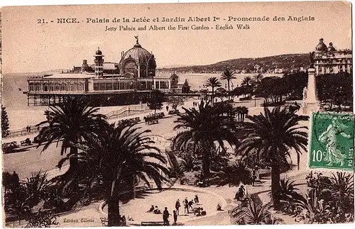 alte Ansichtskarte Nice,Nizza gel. um 1921