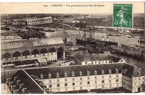 	alte Ansichtskarte Lorient gel. um 1921