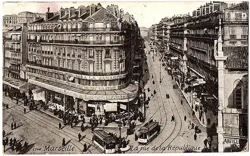 	alte Ansichtskarte Marseilles gel. um 1920