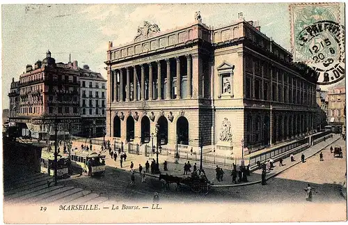 alte Ansichtskarte Marseilles gel. um 1906