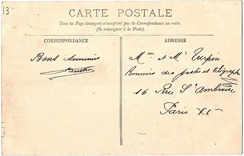 alte Ansichtskarte Marseilles gel. um 1906