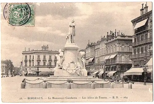 alte Ansichtskarte Bordeaux gel. um 1905