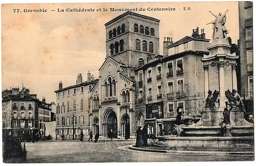 alte Ansichtskarte Grenoble ungel. um 1920