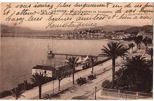 alte Ansichtskarte Cannes gel. um 1907