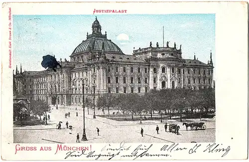 alte Ansichtskarte Gruss aus München gel. 1898