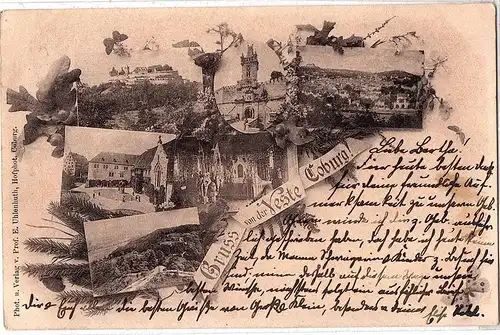 alte Ansichtskarte Gruss aus Coburg gel. 1896