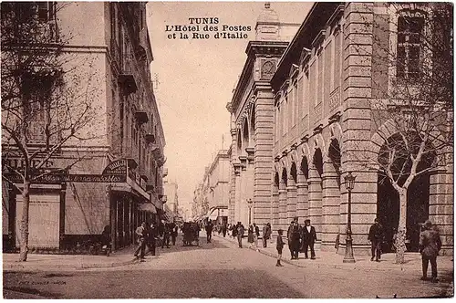 alte Ansichtskarte Tunis gel. 1933