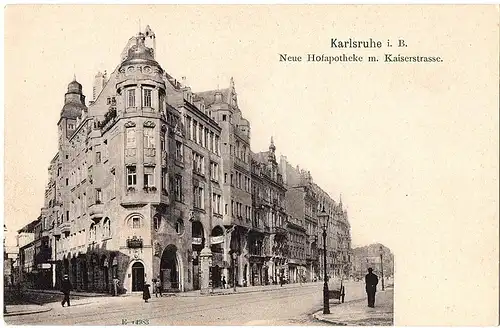 alte Ansichtskarte Karlsruhe ungel. um 1900