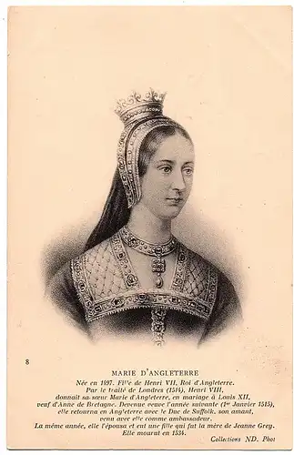 	Alte Ansichtskarte Marie von England ungel.um 1900