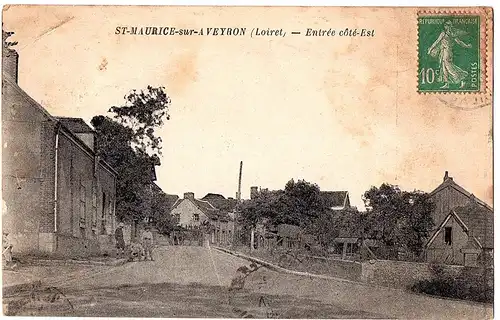 Alte Ansichtskarte St.Maurice sur Avsrryon gel.um 1923