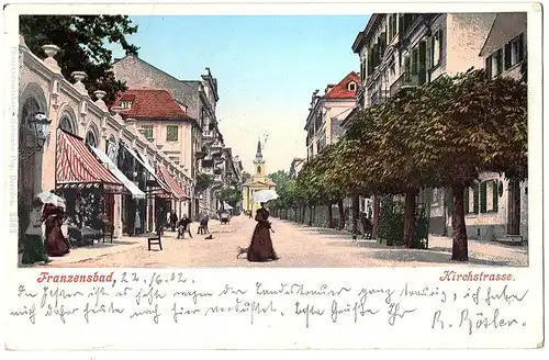 Alte Ansichtskarte Franzensbad gel.1902