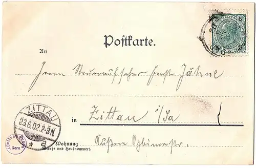 Alte Ansichtskarte Franzensbad gel.1902