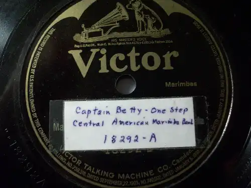 CENTRAL AMERICAN MARIMBA BAND "Besame / Captain Betty" Victor 78rpm shellac rec.