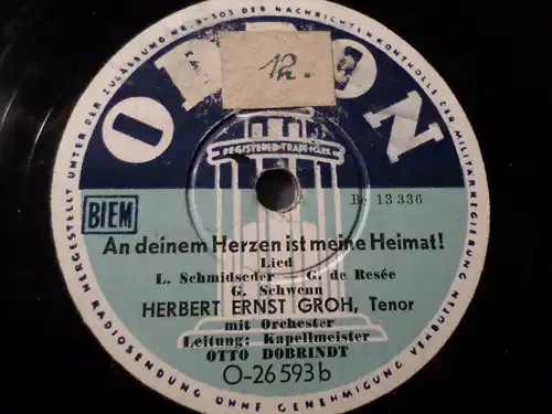 HERBERT ERNST GROH "An deinem Herzen ist meine Heimat! / Liebe, kleine Geige du"