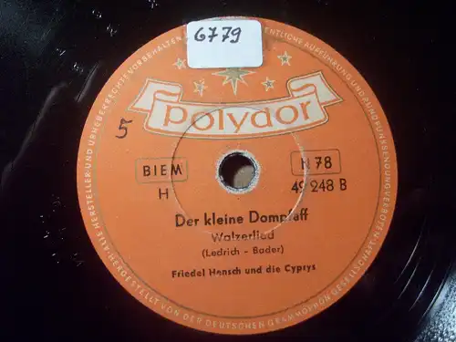 FRIEDEL HENSCH & DIE CYPRYS "Der kleine Dompfaff / Das alte Försterhaus" Polydor