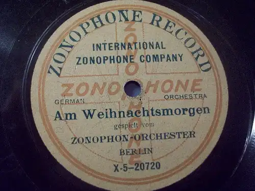 ZONOPHON-ORCHESTER "Bescherung am heiligen Abend / Am Weihnachtsmorgen" 78rpm