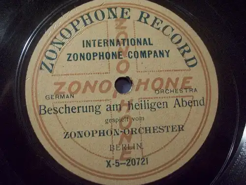 ZONOPHON-ORCHESTER "Bescherung am heiligen Abend / Am Weihnachtsmorgen" 78rpm