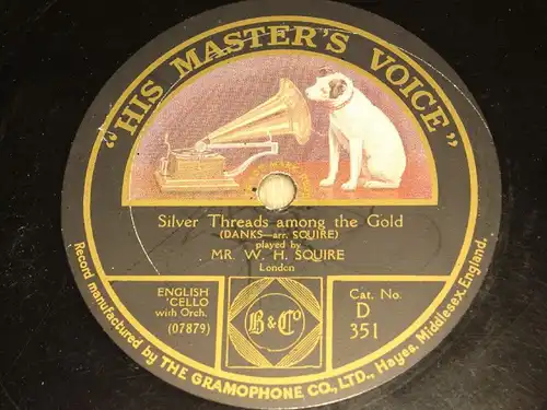 W. H. SQUIRE "Valse Apache & Silver Threads among the Gold" HMV 78rpm 12"