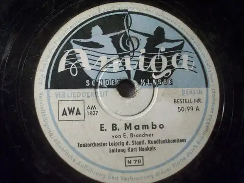 FRED FROHBERG & ORCH. KRT HENKELS "Ein Seemann kennt alle Meere" Amiga 78rpm 10"