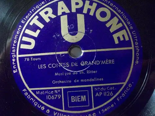 TH. RITTER "Les Contes De Grand-Mere" Ultraphone 78rpm