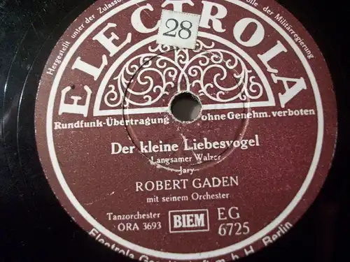 ROBERT GADEN & ORCH. "Der kleine Liebesvogel" Electrola