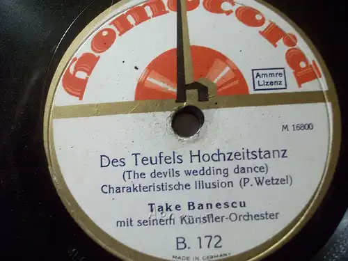 TAKE BANESCU "Des Teufels Hochzeitstanz" Homocord 1927