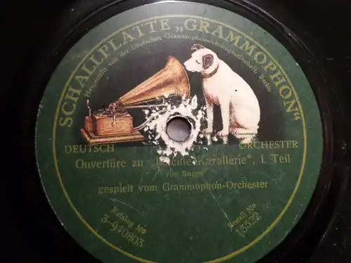 GRAMMOPHON-ORCHESTER "Leichte Kavallerie - Ouvertüre - Teil I & II - Suppé" 10"