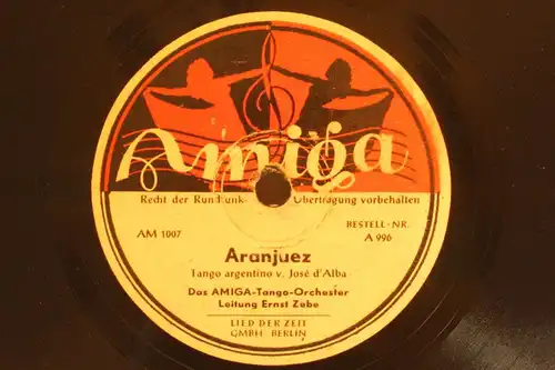 ERNST ZEBE with Orch. "Aranjuez & Komplimente" Amiga 78rpm 10"