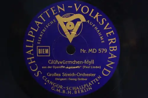 GEORG GRÜBER with Orch. "Glühwürmchen-Idyll" SCHALLPLATTEN-VOLKSVERBAND 12"