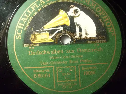 ORCHESTER ROSÉ PETÖSY "Geschichten aus dem Wiener Wald" Grammophon 78rpm 12"