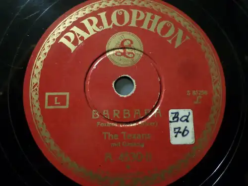 THE COLLEGIANS / THE TEXANS & GESANG "Barbara / Doris" Parlophon 78rpm 10"