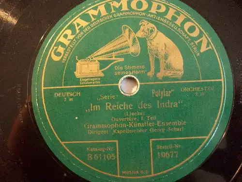 GEORG SCHARF "Im Reiche des Indra" 12" Grammophon 1927