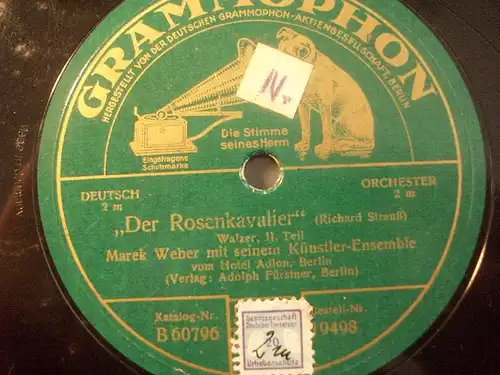 MAREK WEBER & ENSEMBLE "Der Rosenkavalier - Walzer I & II - Strauss" Grammophon