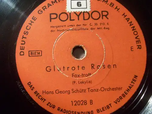 HANS GEORG SCHÜTZ "Cochinella / Grutrote Rosen" Polydor