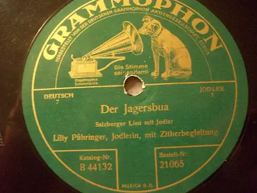 LILLY PÜHRINGER "A Sträußerl Edelweiß" Grammophon 1927