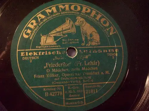 FRANZ VÖLKER "O Mädchen, mein Mädchen / Sah ein Knab' ein Röslein steh'n" 1928