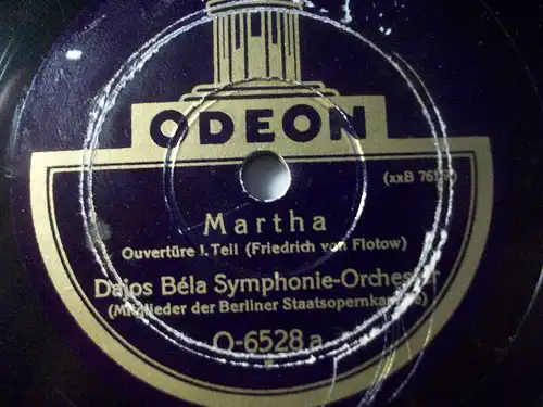 DAJOS BELA SYMPHONIE-ORCHESTER "Martha - Ouvertüre - FLOTOW" Odeon 78rpm 12"