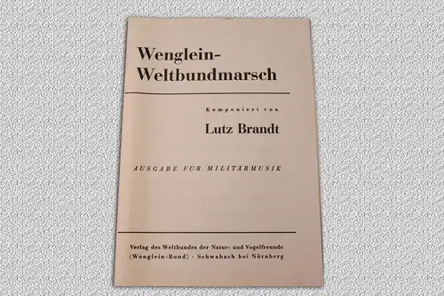 CARL WOITSCHACH "Wenglein-Weltenbundmarsch" GLORIA with Sheet 78rpm Near Mint !