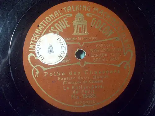 LE RALLYE-CORS DE PARIS "Polka des Chasseurs / La Biche Au Bois" Odeon 78rpm