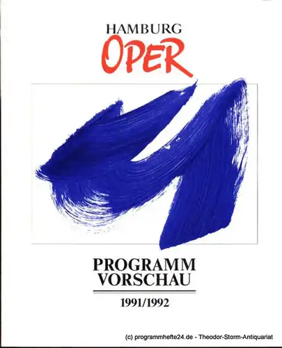 Hamburgische Staatsoper, Ruzicka Peter, Konold Wulf, Rüter Dörte, Christoph Albrecht Programmvorschau 1991 / 1992