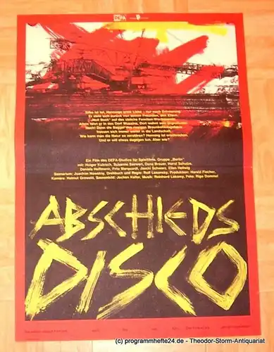 DEFA Studio für Spielfilme, Gruppe Berlin Filmplakat Abschiedsdisco ( Abschieds Disco )