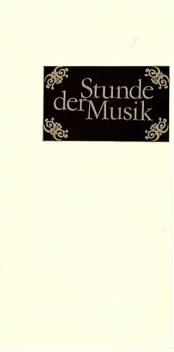 Konzert- und Gastspieldirektion Karl-Marx-Stadt Programmheft Stunde der Musik. Rameau - Trio 1979