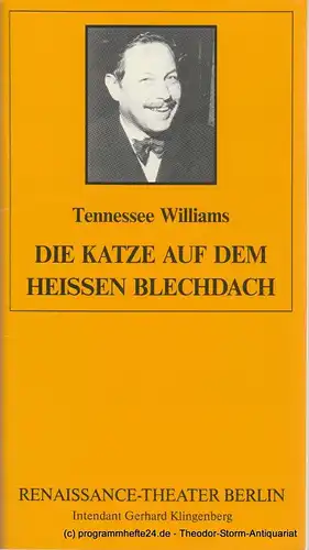 Renaissance-Theater Berlin, Gerhard Klingenberg, Lothar Ruff Programmheft Die Katze auf dem heissen Blechdach. Heft 3, 16. März 1991