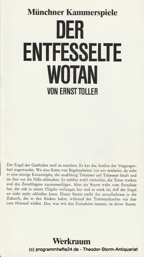 Münchner Kammerspiele, Dieter Dorn, Marion Kagerer, Wolfgang Zimmermann Programmheft Der entfesselte Wotan. Spielzeit 1983 / 84 Werkraum-Heft 1