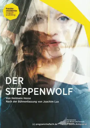 Theaterakademie August Everding, Miriam Fehlker Programmheft Der Steppenwolf von Hermann Hesse. Premiere 17. Februar 2016 im Akademietheater