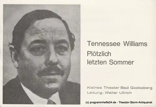Kleines Theater Bad Godesberg, Walter Ullrich Programmheft Plötzlich letzten Sommer Spielzeit 1976 / 77 Heft 5