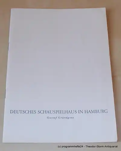 Gründgens Gustaf, Anouilh Jean, Penzoldt Günther, Wilken Rolf: Becket oder die Ehre Gottes. Schauspiel in 4 Akten. Mittwoch, 8. März 1961 Programmheft. Deutsches Schauspielhaus in Hamburg 1960/61. 